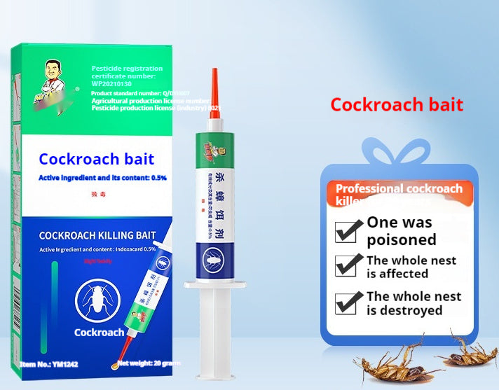 Pesthor Cockroach Killer Gel in a 20g syringe, effective pest control for cockroach infestations