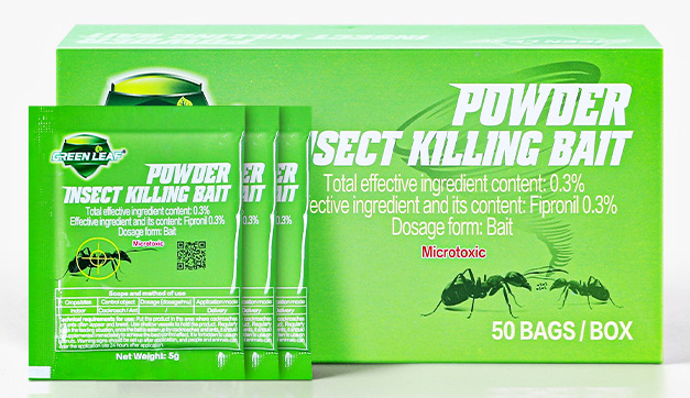 Green Leaf Cockroach & Ant Killer Powder in 50 bags, effective for pest control and insect elimination