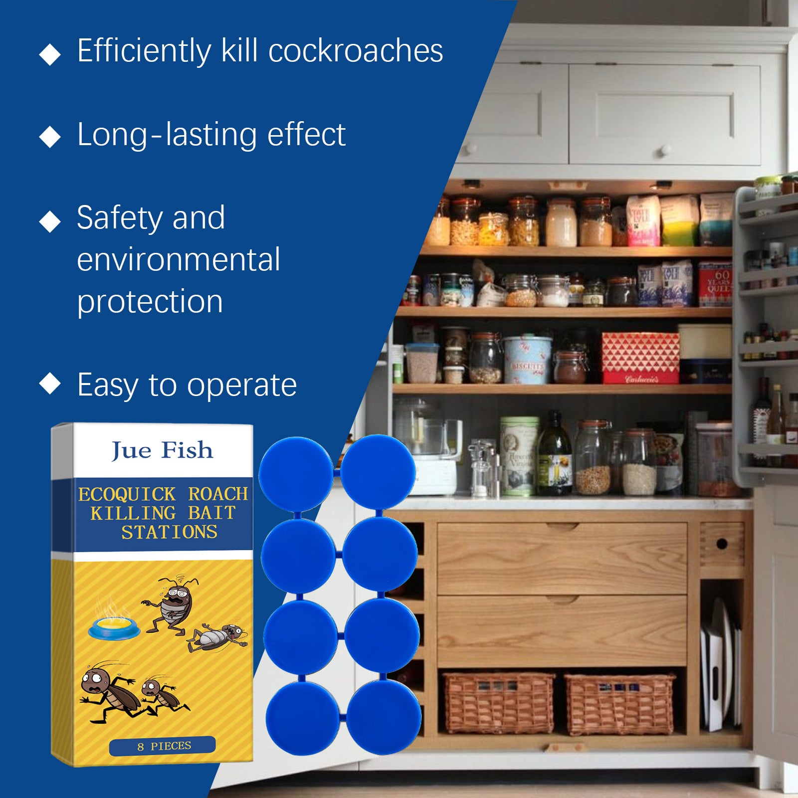 eprolo Cockroach Bait Station Paste in 8-piece pack for efficient roach control with long-lasting effect