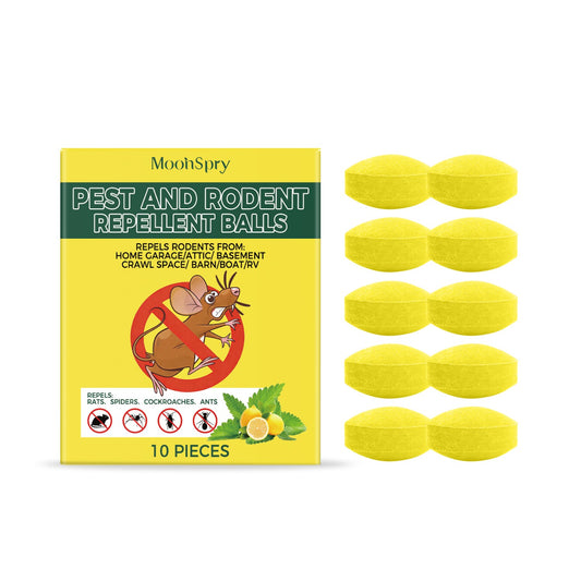 Pesthor mouse and rodent repellent balls in yellow, 10 pieces for effective insect repelling
