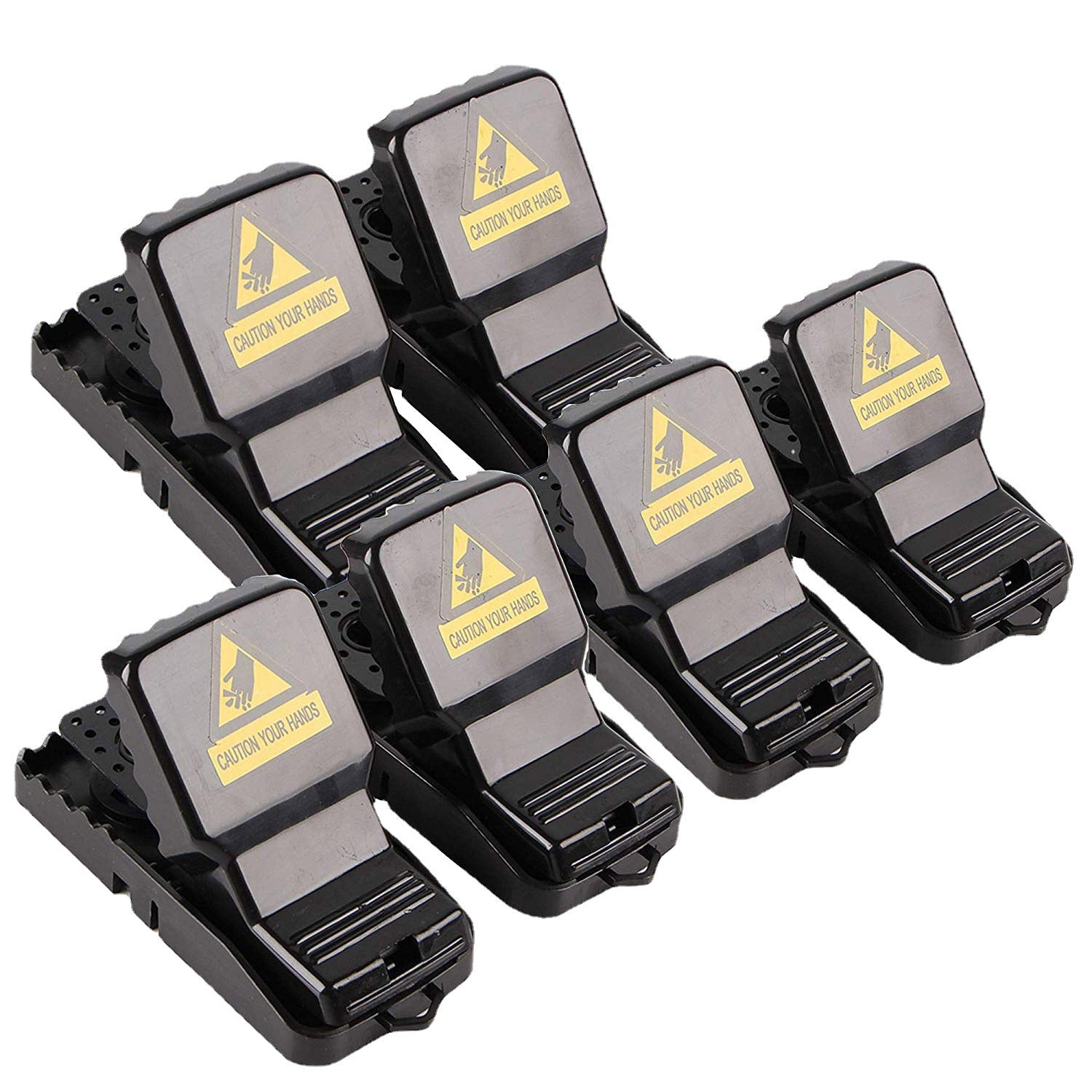Pesthor mouse traps in black, pack of four, designed as an effective trap for mouse control