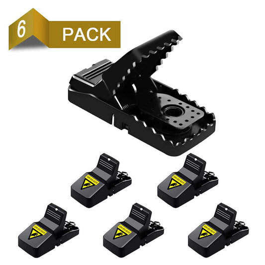 Pesthor black mouse trap for mouse, 6 pack, designed for effective rodent control