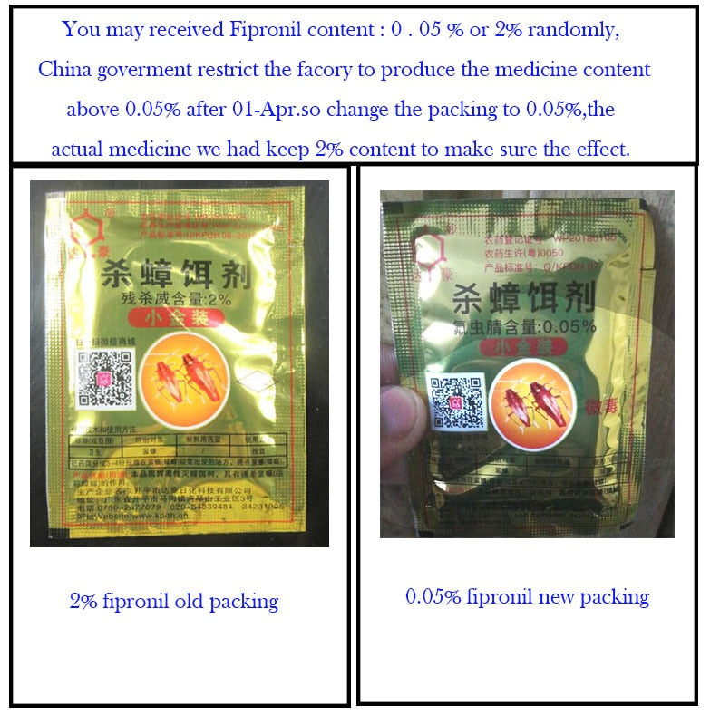 Pesthor powder cockroach killing bait packets in different sizes for effective pest control